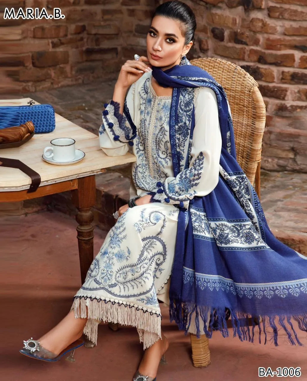 2 Pcs Women's Unstitched Embroidered Suit
