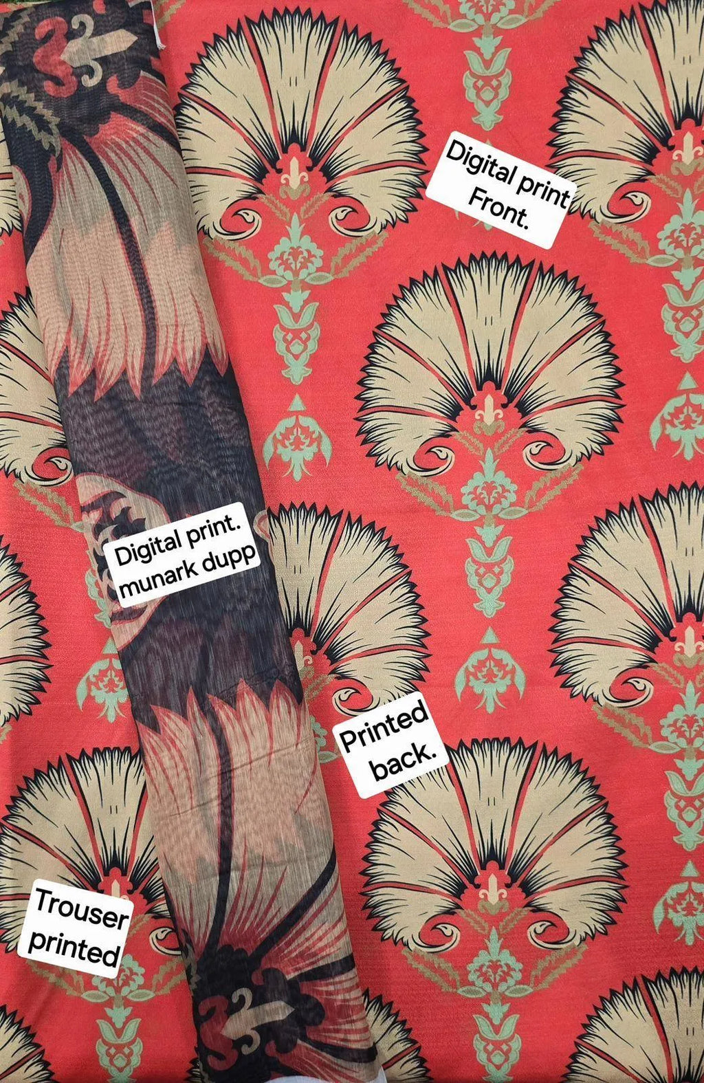 3 Pcs Women's Unstitched Printed Suit