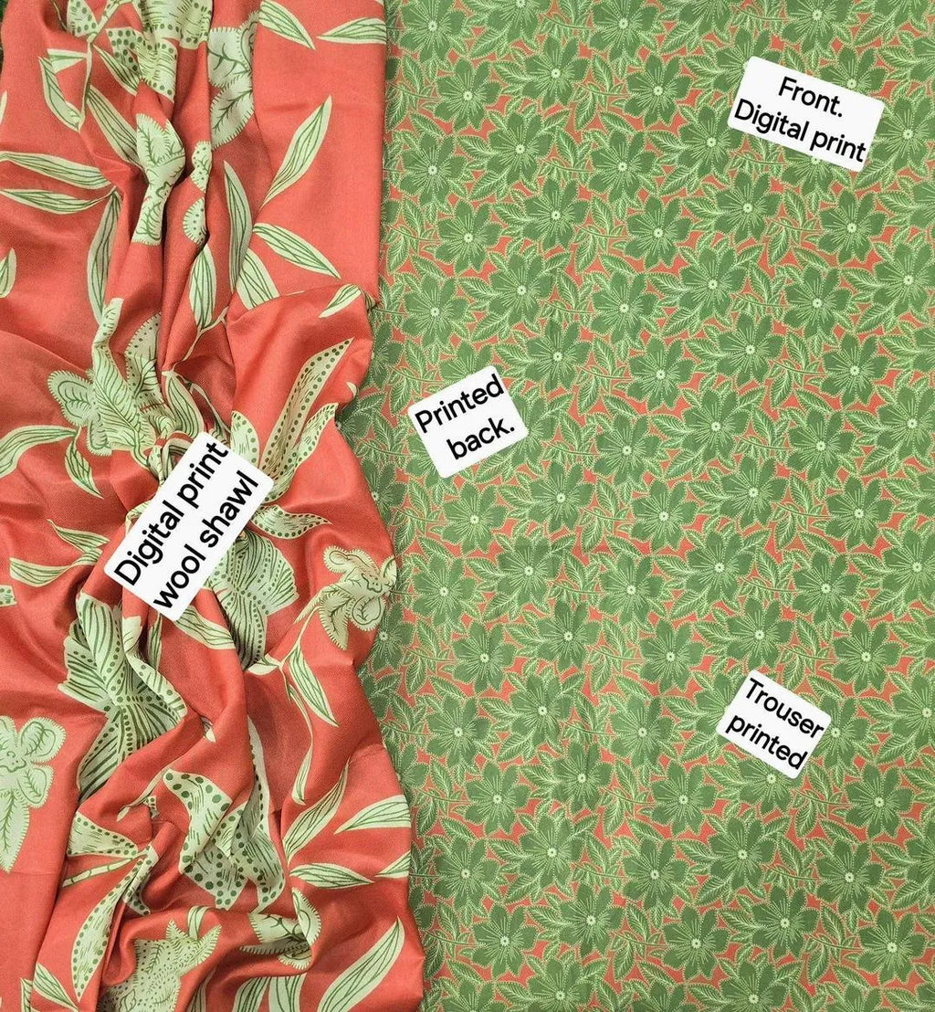 3 Pcs Women's Unstitched Digital Print Suit