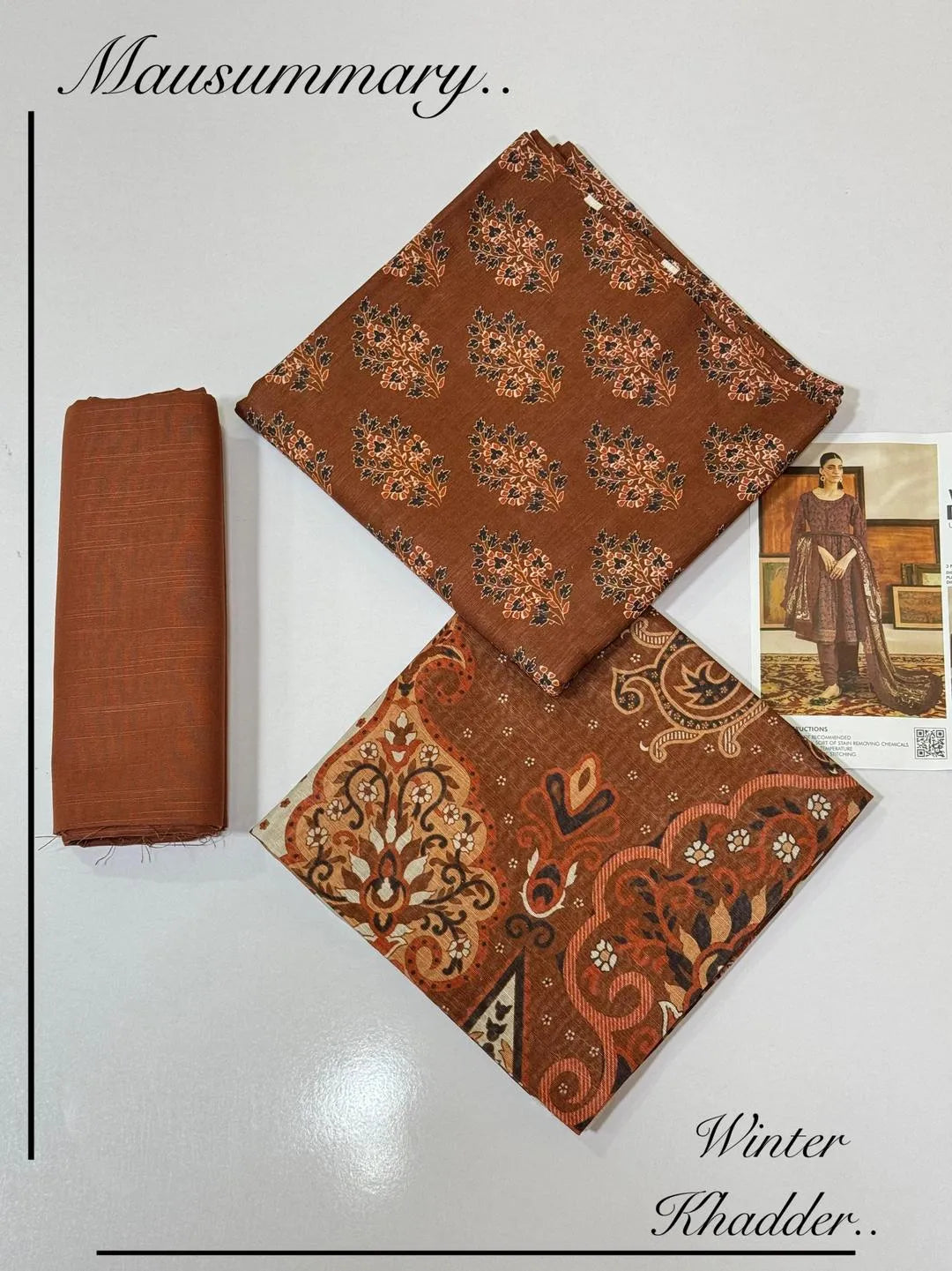 3 Pcs Women's Unstitched Digital Print Suit